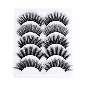 5 pairs 5D Mink Eyelashes Natural Soft Eyelashes Extension
