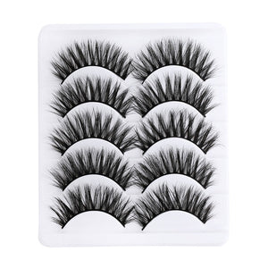 5 pairs 5D Mink Eyelashes Natural Soft Eyelashes Extension