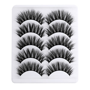 5 pairs 5D Mink Eyelashes Natural Soft Eyelashes Extension