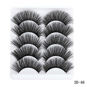 5 pairs 5D Mink Eyelashes Natural Soft Eyelashes Extension