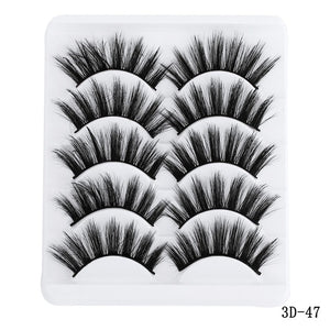 5 pairs 5D Mink Eyelashes Natural Soft Eyelashes Extension