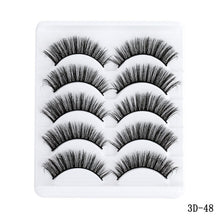 Load image into Gallery viewer, 5 pairs 5D Mink Eyelashes Natural Soft Eyelashes Extension