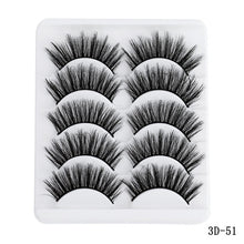 Load image into Gallery viewer, 5 pairs 5D Mink Eyelashes Natural Soft Eyelashes Extension