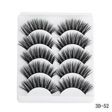 Load image into Gallery viewer, 5 pairs 5D Mink Eyelashes Natural Soft Eyelashes Extension