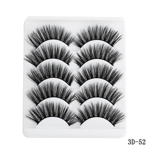 5 pairs 5D Mink Eyelashes Natural Soft Eyelashes Extension