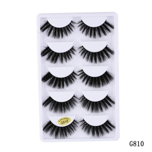 5 pairs 5D Mink Eyelashes Natural Soft Eyelashes Extension