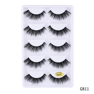 5 pairs 5D Mink Eyelashes Natural Soft Eyelashes Extension
