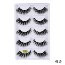 Load image into Gallery viewer, 5 pairs 5D Mink Eyelashes Natural Soft Eyelashes Extension