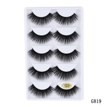 Load image into Gallery viewer, 5 pairs 5D Mink Eyelashes Natural Soft Eyelashes Extension