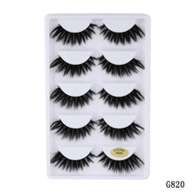 Load image into Gallery viewer, 5 pairs 5D Mink Eyelashes Natural Soft Eyelashes Extension