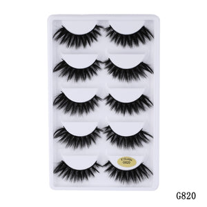 5 pairs 5D Mink Eyelashes Natural Soft Eyelashes Extension