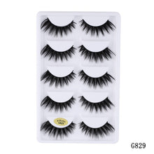Load image into Gallery viewer, 5 pairs 5D Mink Eyelashes Natural Soft Eyelashes Extension