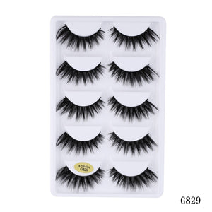 5 pairs 5D Mink Eyelashes Natural Soft Eyelashes Extension