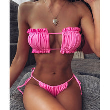 Load image into Gallery viewer, Sexy Bikini Pleated Bandeau
