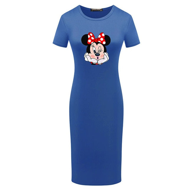 cartoon bodycon dress Hello Kitty and Friends Cartoon Print Drawstring Side Bodycon Dress Large NWT