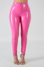 Load image into Gallery viewer, Women Latex Faux Pu Leather Pants Trousers Push Up High Waist Skinny Pants