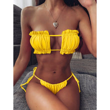 Load image into Gallery viewer, Sexy Bikini Pleated Bandeau