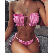 Load image into Gallery viewer, Sexy Bikini Pleated Bandeau